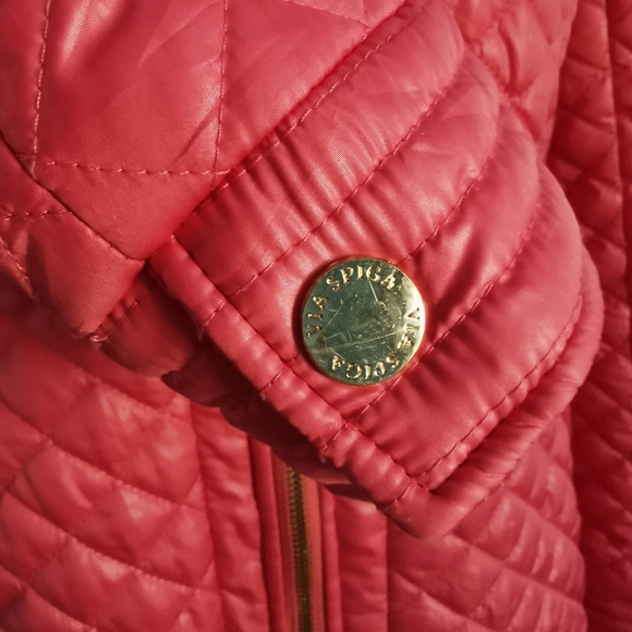 Via Spiga Quilted Jacket in Salmon - Sz M - Picture 5 of 8